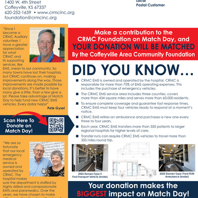 Learn more about CRMC's focus for Match Day!